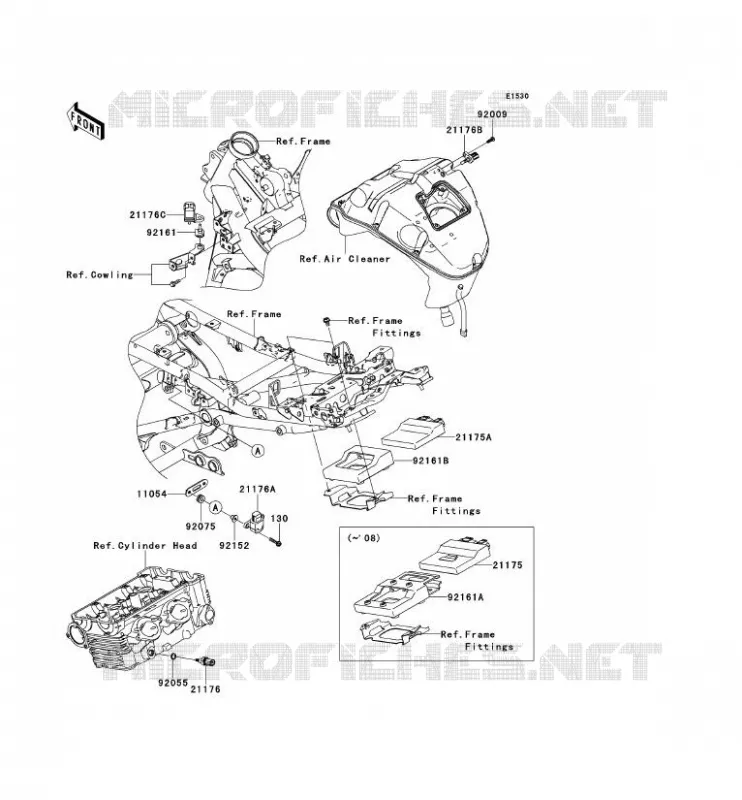 INJECTION CARBURANT Kawasaki MOTOS 650 2007 VERSYS 650  KLE650A7F