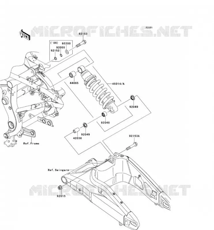SUSPENSION/AMORTISSEUR Kawasaki MOTOS 650 2007 VERSYS 650  KLE650A7F
