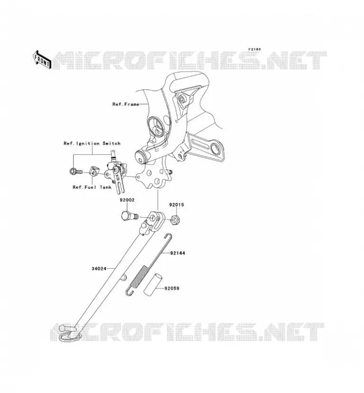 BEQUILLES Kawasaki MOTOS 650 2008 VERSYS 650  KLE650A8F