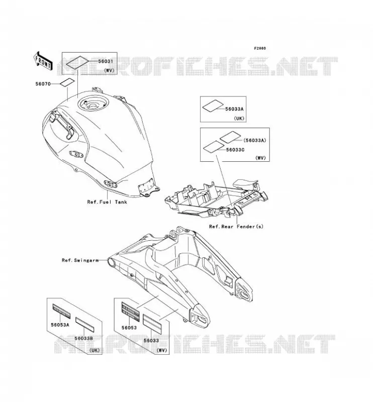 LABEL Kawasaki MOTOS 650 2008 VERSYS 650  KLE650A8F
