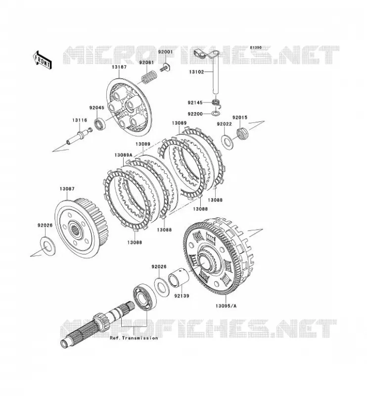 EMBRAYAGE Kawasaki MOTOS 650 2008 VERSYS 650  KLE650A8F