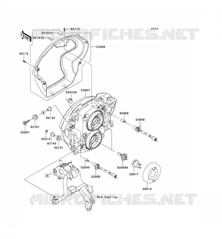 OPTIQUE(S) Kawasaki MOTOS 650 2008 VERSYS 650  KLE650A8F