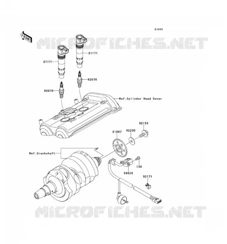 SYSTEME D&acute;ALLUMAGE Kawasaki MOTOS 650 2008 VERSYS 650  KLE650A8F