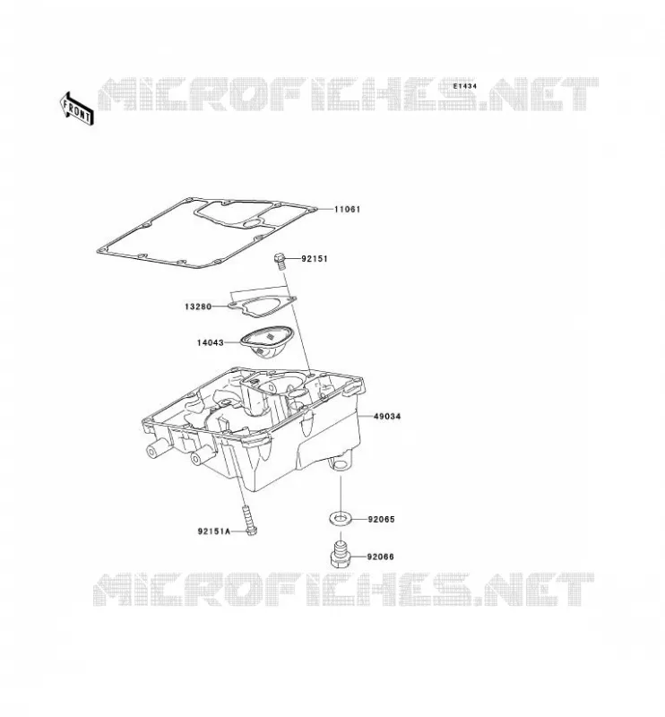 CARTER INFERIEUR Kawasaki MOTOS 650 2008 VERSYS 650  KLE650A8F