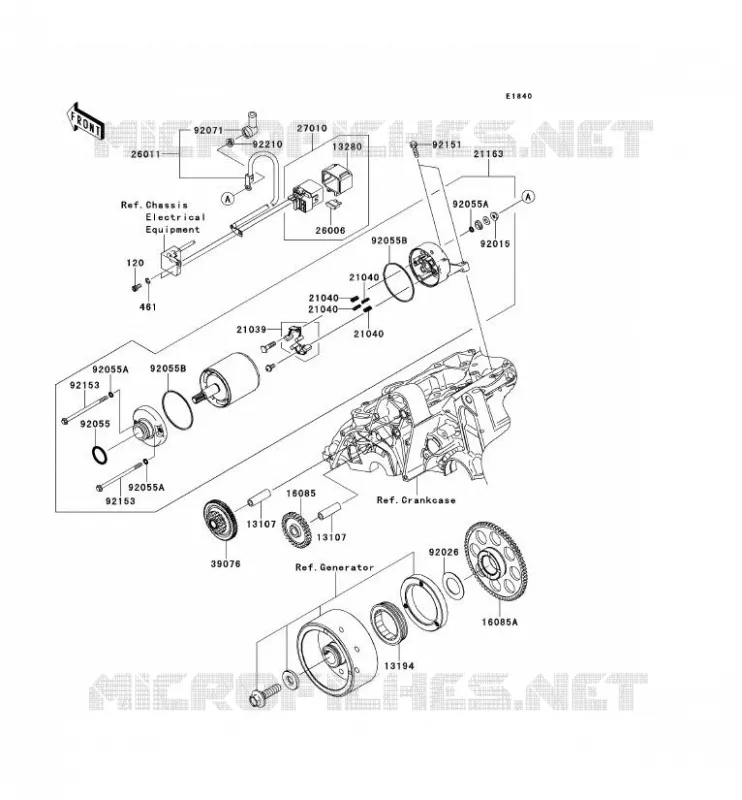 D&Eacute;MARREUR Kawasaki MOTOS 650 2008 VERSYS 650  KLE650A8F