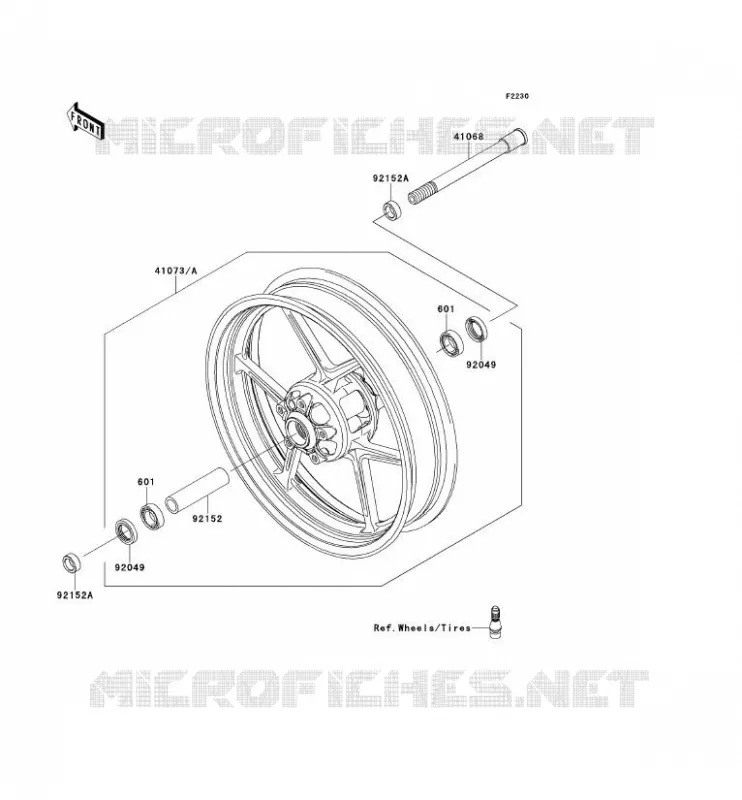 MOYEU AVANT Kawasaki MOTOS 650 2008 VERSYS 650  KLE650A8F