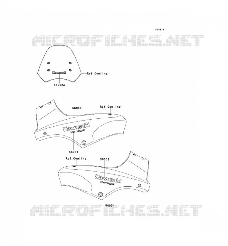 STICKER(RED) Kawasaki MOTOS 650 2008 VERSYS 650  KLE650A8F