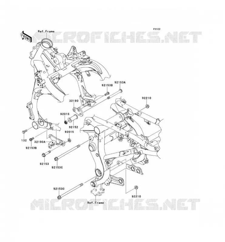 SUPPORT MOTEUR Kawasaki MOTOS 650 2008 VERSYS 650  KLE650A8F