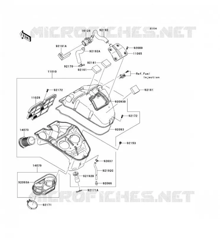 FILTRE A AIR Kawasaki MOTOS 650 2009 VERSYS 650  KLE650A9F