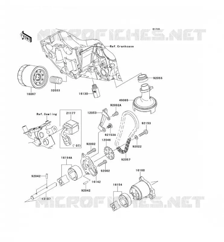 POMPE A HUILE Kawasaki MOTOS 650 2009 VERSYS 650  KLE650A9F