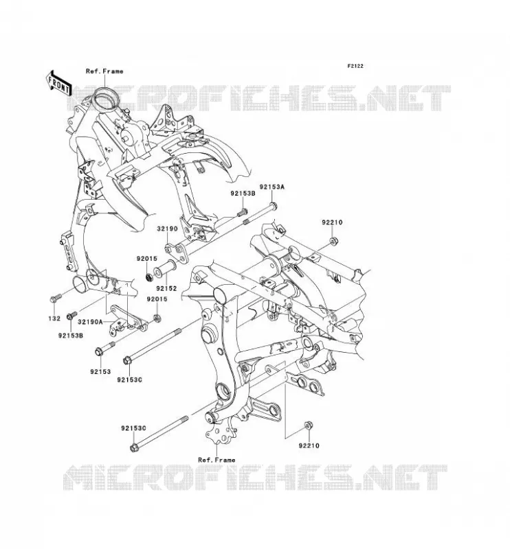 SUPPORT MOTEUR Kawasaki MOTOS 650 2009 VERSYS 650  KLE650A9F