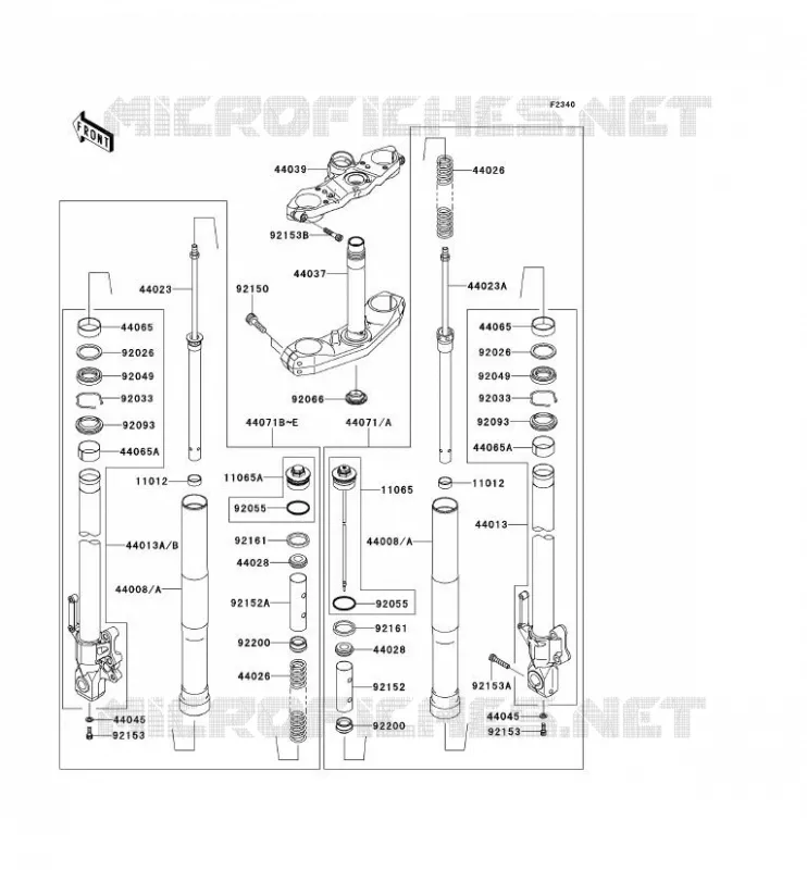 FOURCHE Kawasaki MOTOS 650 2007 VERSYS 650  KLE650B7F