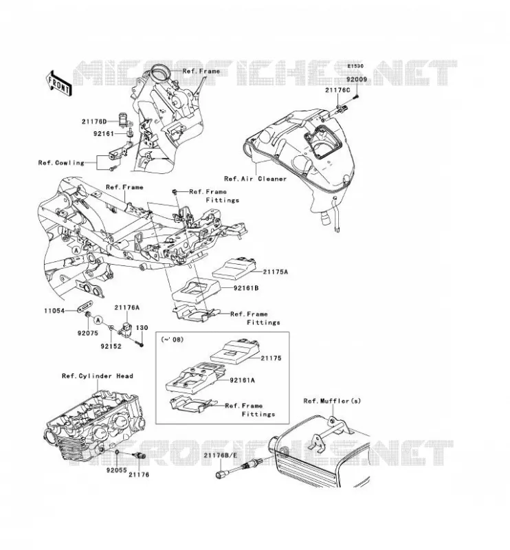 INJECTION CARBURANT Kawasaki MOTOS 650 2007 VERSYS 650  KLE650B7F
