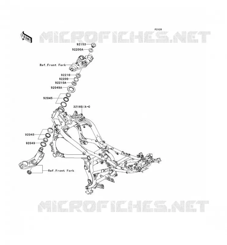 CH&Acirc;SSIS Kawasaki MOTOS 650 2007 VERSYS 650  KLE650B7F