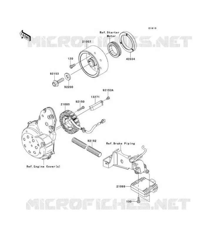 G&Eacute;N&Eacute;RATEUR Kawasaki MOTOS 650 2007 VERSYS 650  KLE650B7F