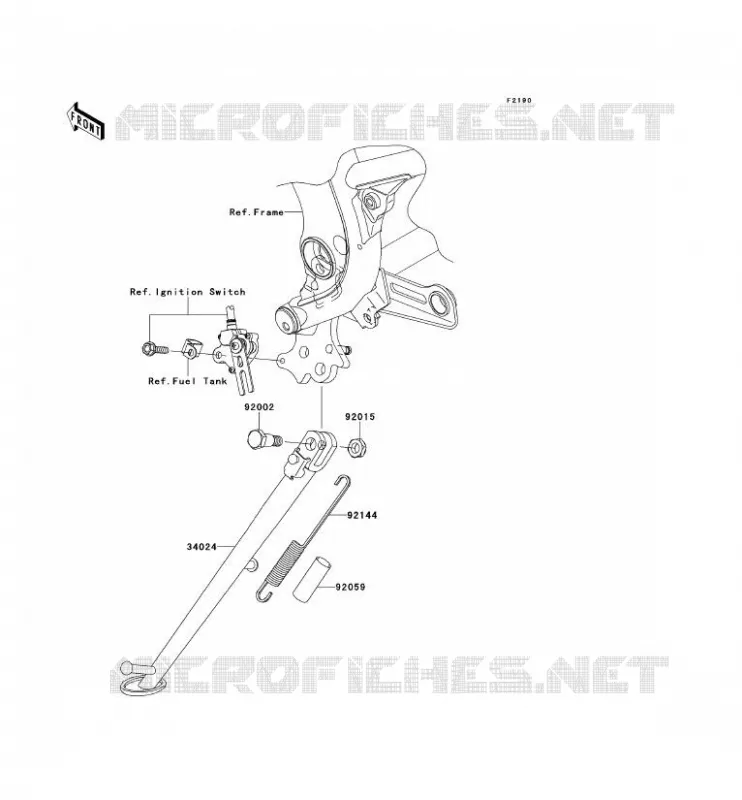 BEQUILLES Kawasaki MOTOS 650 2008 VERSYS 650  KLE650B8F