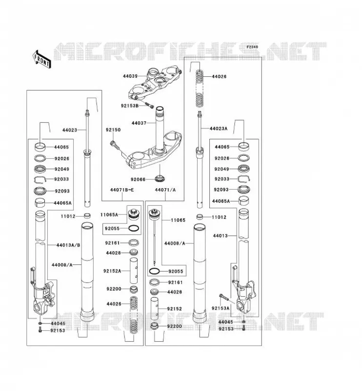 FOURCHE Kawasaki MOTOS 650 2008 VERSYS 650  KLE650B8F