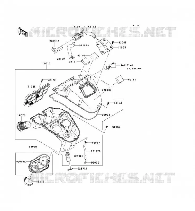 FILTRE A AIR Kawasaki MOTOS 650 2009 VERSYS 650  KLE650B9F