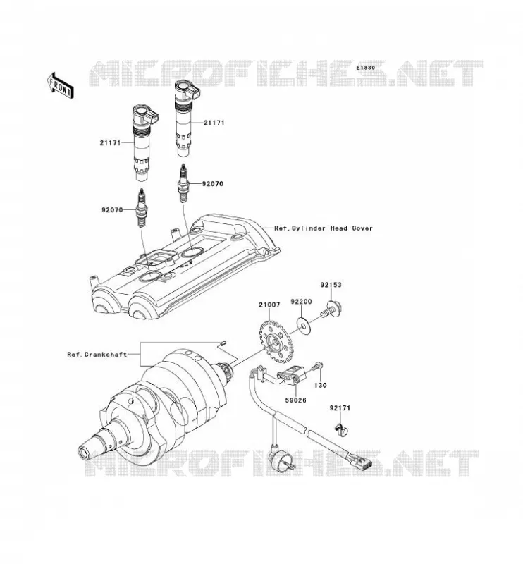 SYSTEME D&acute;ALLUMAGE Kawasaki MOTOS 650 2009 VERSYS 650  KLE650B9F
