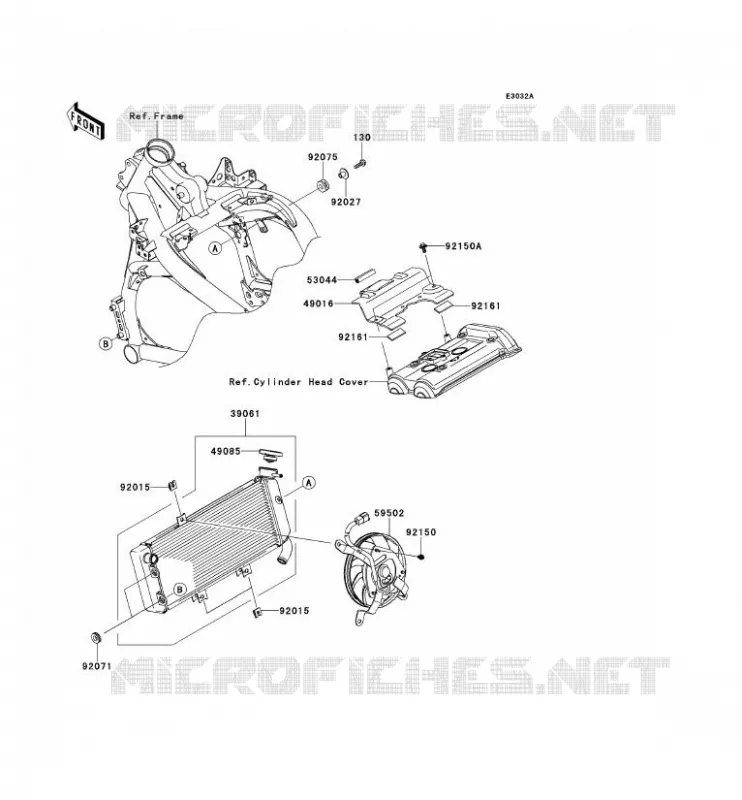 RADIATEUR Kawasaki MOTOS 650 2009 VERSYS 650  KLE650B9F