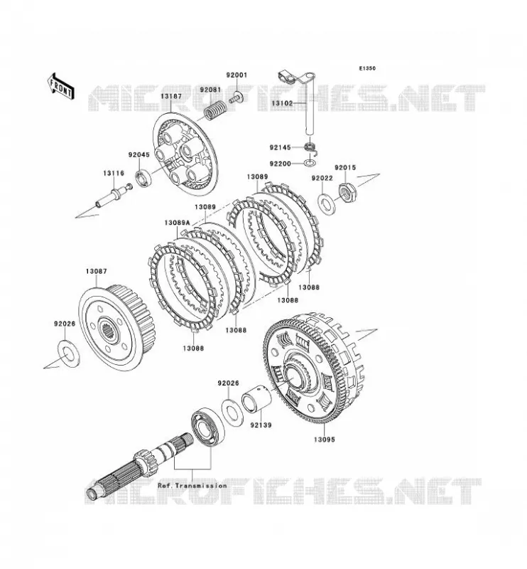 EMBRAYAGE Kawasaki MOTOS 650 2010 VERSYS 650  KLE650CAF