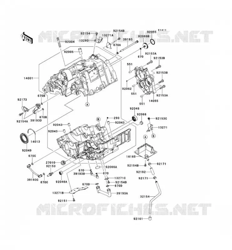 CARTER MOTEUR(S) Kawasaki MOTOS 650 2011 VERSYS 650  KLE650CBF