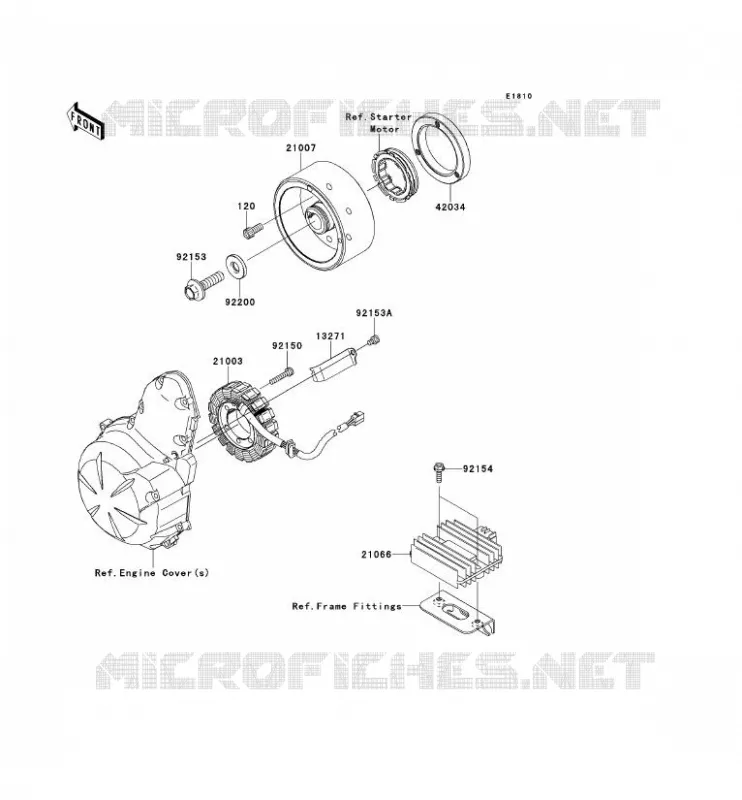 G&Eacute;N&Eacute;RATEUR Kawasaki MOTOS 650 2012 VERSYS 650  KLE650CCF