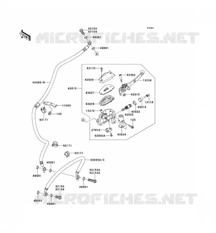 MAITRE CYLINDRE AV Kawasaki MOTOS 650 2012 VERSYS 650  KLE650CCF