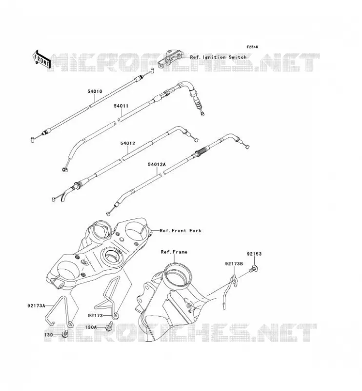 CABLES Kawasaki MOTOS 650 2012 VERSYS 650  KLE650CCF