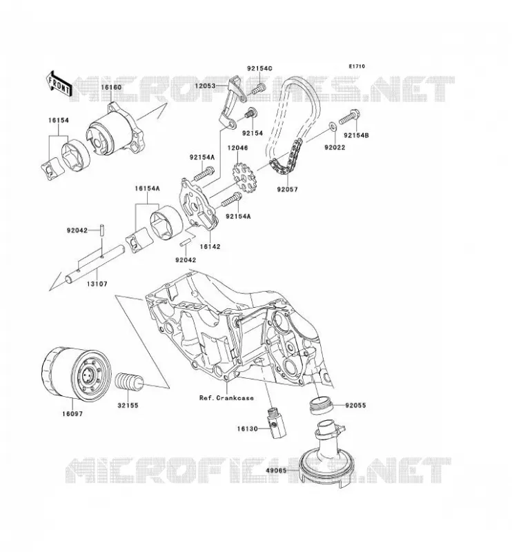 POMPE A HUILE Kawasaki MOTOS 650 2013 VERSYS 650  KLE650CDF