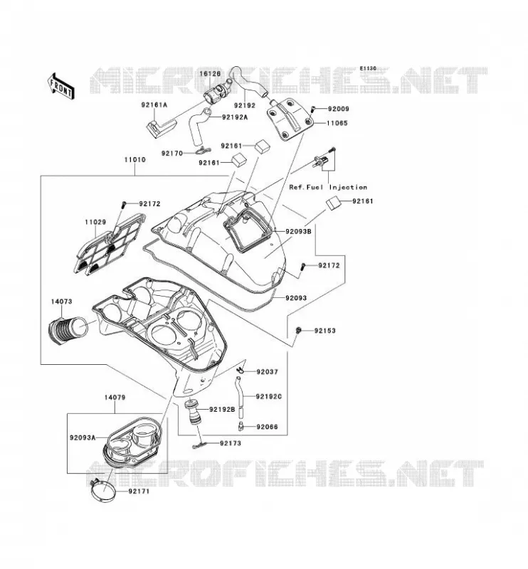 FILTRE A AIR Kawasaki MOTOS 650 2014 VERSYS 650  KLE650CEF