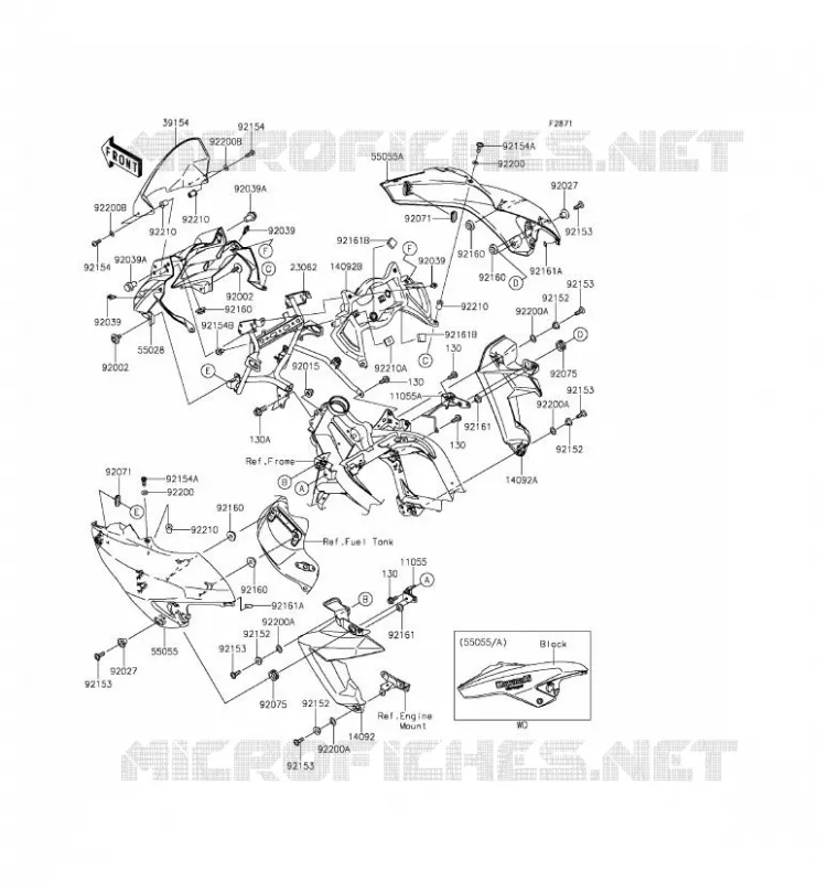 CARENAGE Kawasaki MOTOS 650 2014 VERSYS 650  KLE650CEFK