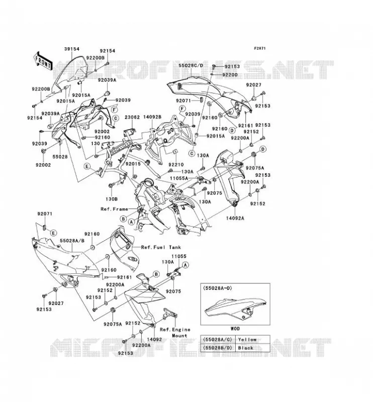 CARENAGE Kawasaki MOTOS 650 2010 VERSYS 650 ABS  KLE650DAF