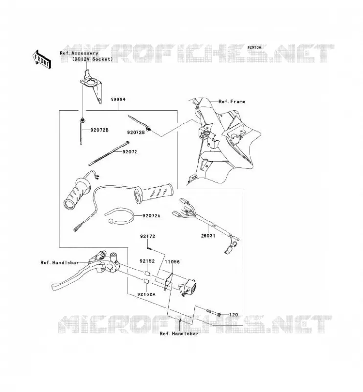 ACCESSOIRE (POIGNEES CHAUFFANTES) Kawasaki MOTOS 650 2011 VERSYS 650 ABS  KLE650DBF