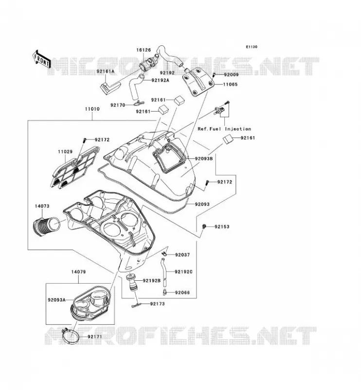 FILTRE A AIR Kawasaki MOTOS 650 2011 VERSYS 650 ABS  KLE650DBF
