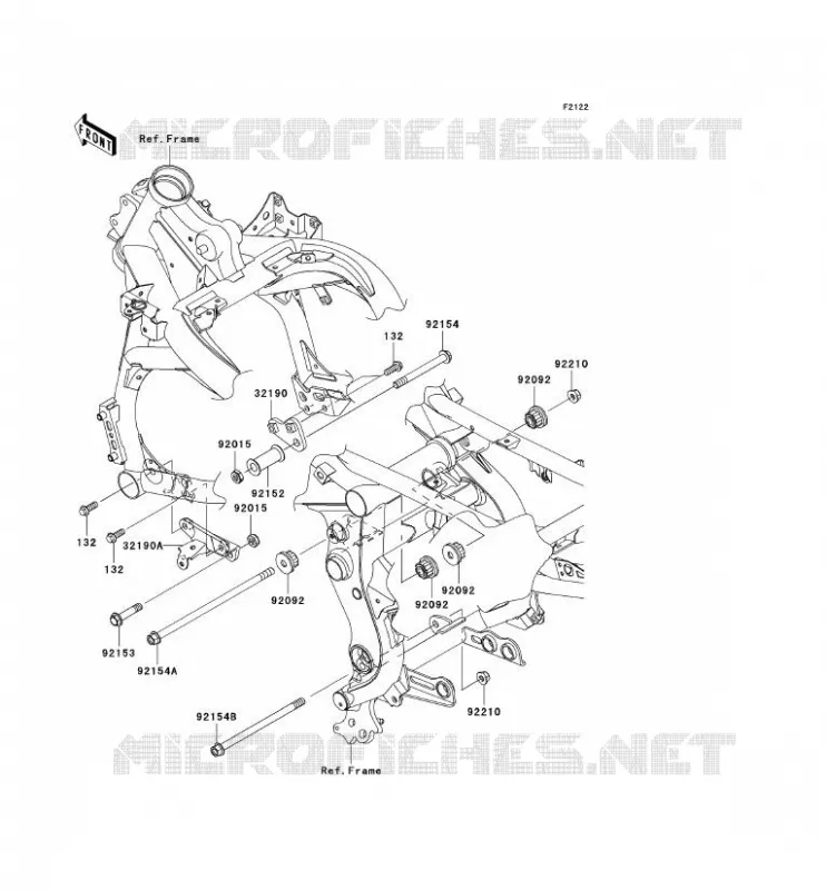 SUPPORT MOTEUR Kawasaki MOTOS 650 2011 VERSYS 650 ABS  KLE650DBF