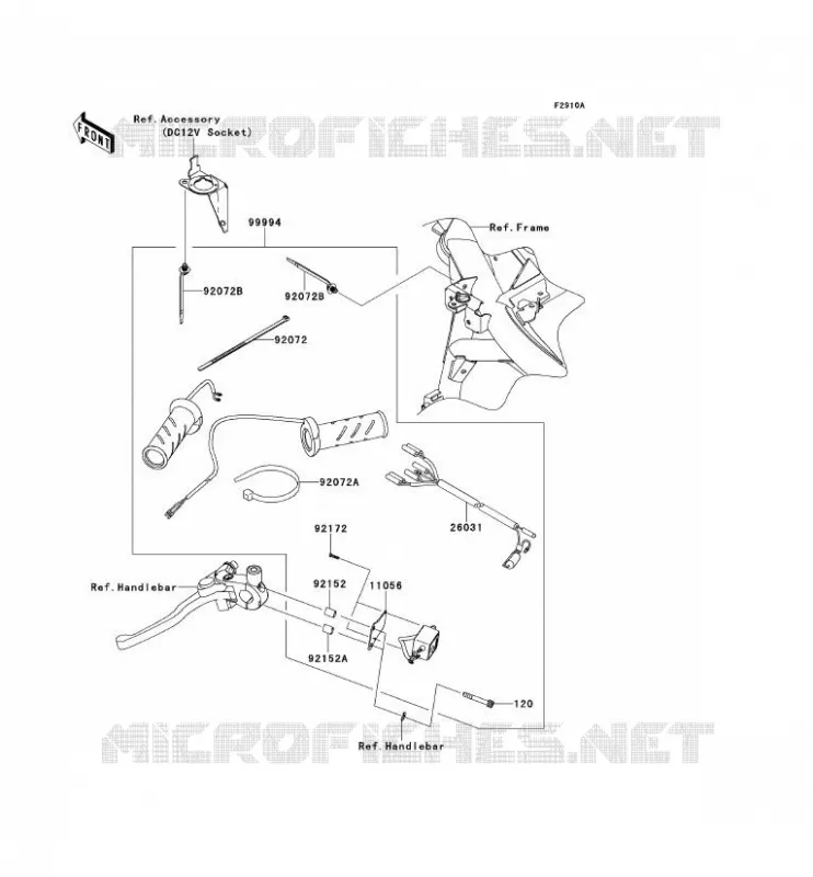 ACCESSOIRE (POIGNEES CHAUFFANTES) Kawasaki MOTOS 650 2013 VERSYS 650 ABS  KLE650DDF