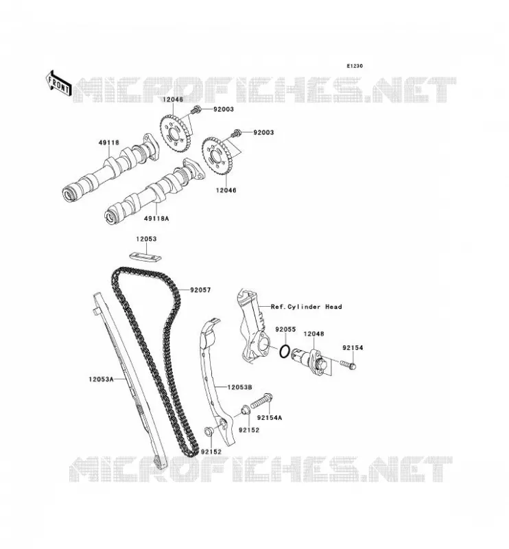 ARBRE A CAME/TENDEUR Kawasaki MOTOS 650 2013 VERSYS 650 ABS  KLE650DDF