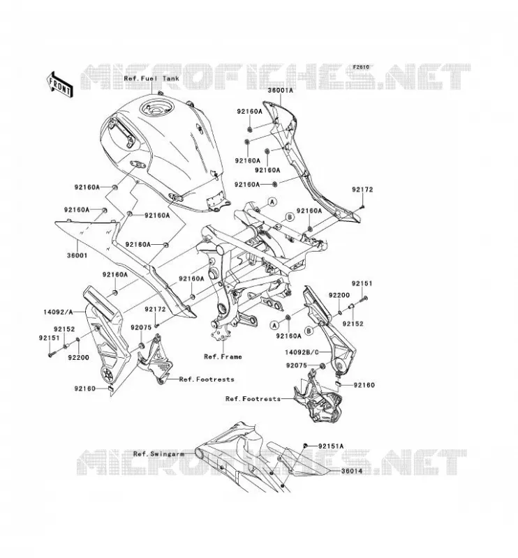 CACHE LAT&Eacute;RAL/GARDE CHAINE Kawasaki MOTOS 650 2013 VERSYS 650 ABS  KLE650DDF
