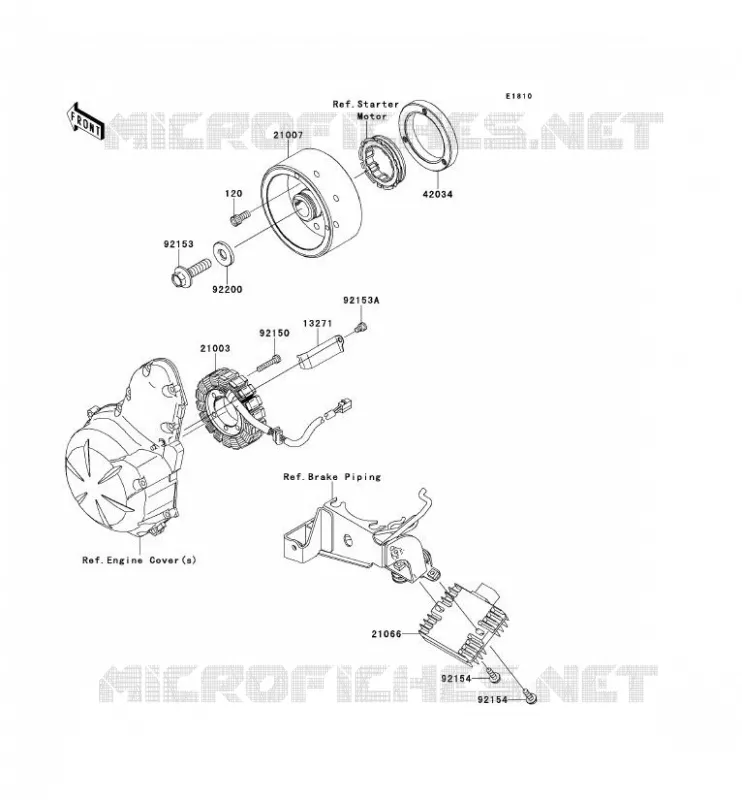 G&Eacute;N&Eacute;RATEUR Kawasaki MOTOS 650 2014 VERSYS 650 ABS  KLE650DEF