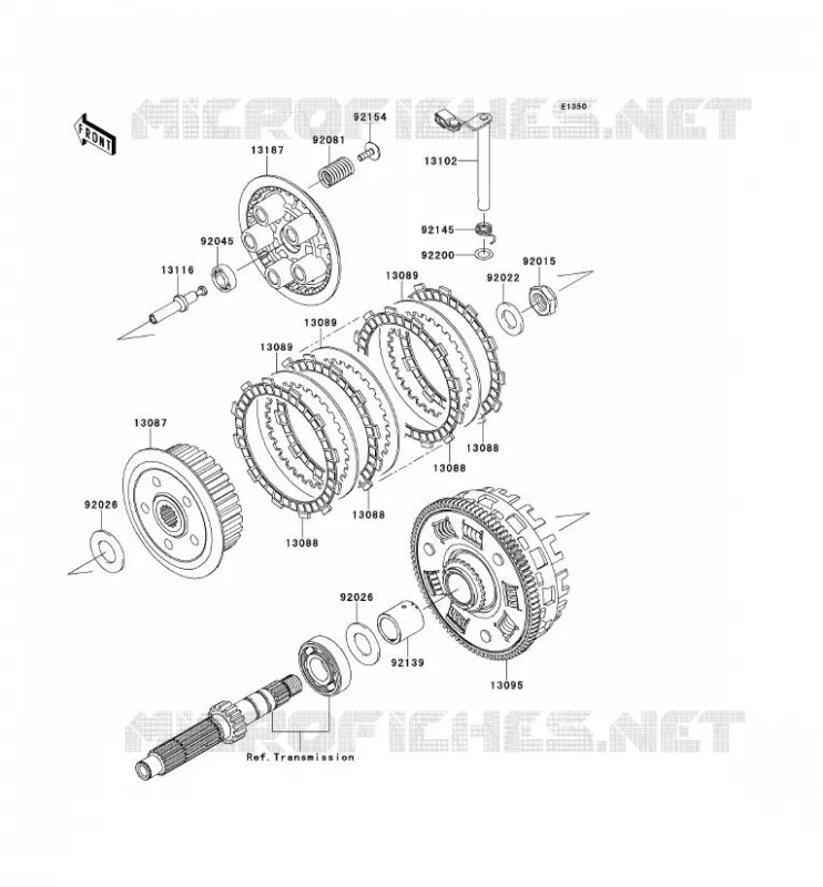 EMBRAYAGE Kawasaki MOTOS 650 2014 VERSYS 650 ABS  KLE650DEF