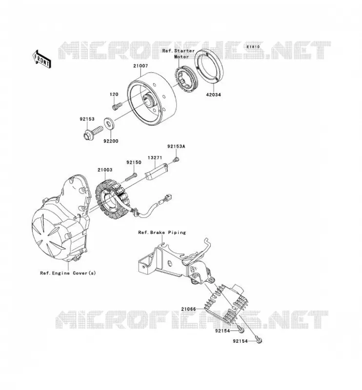 G&Eacute;N&Eacute;RATEUR Kawasaki MOTOS 650 2014 VERSYS 650 ABS  KLE650DEF
