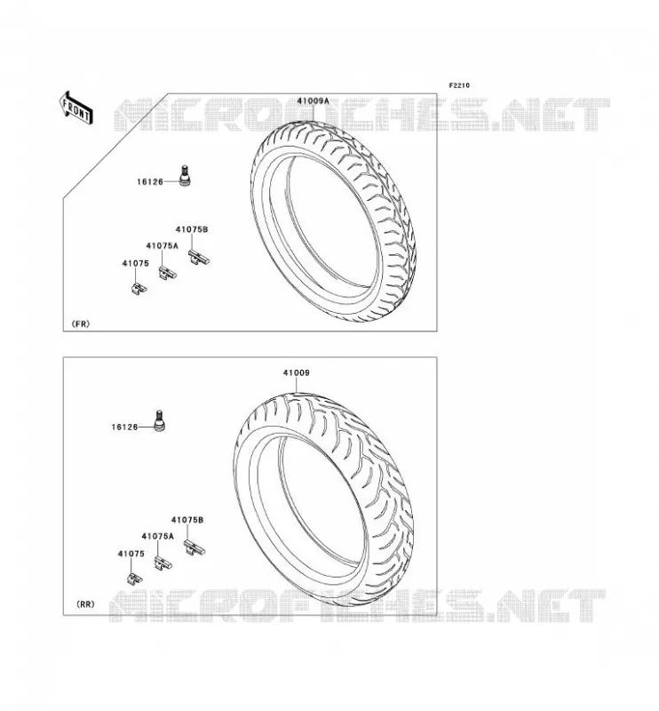 ROUE/PNEUS Kawasaki MOTOS 650 2014 VERSYS 650 ABS  KLE650DEF