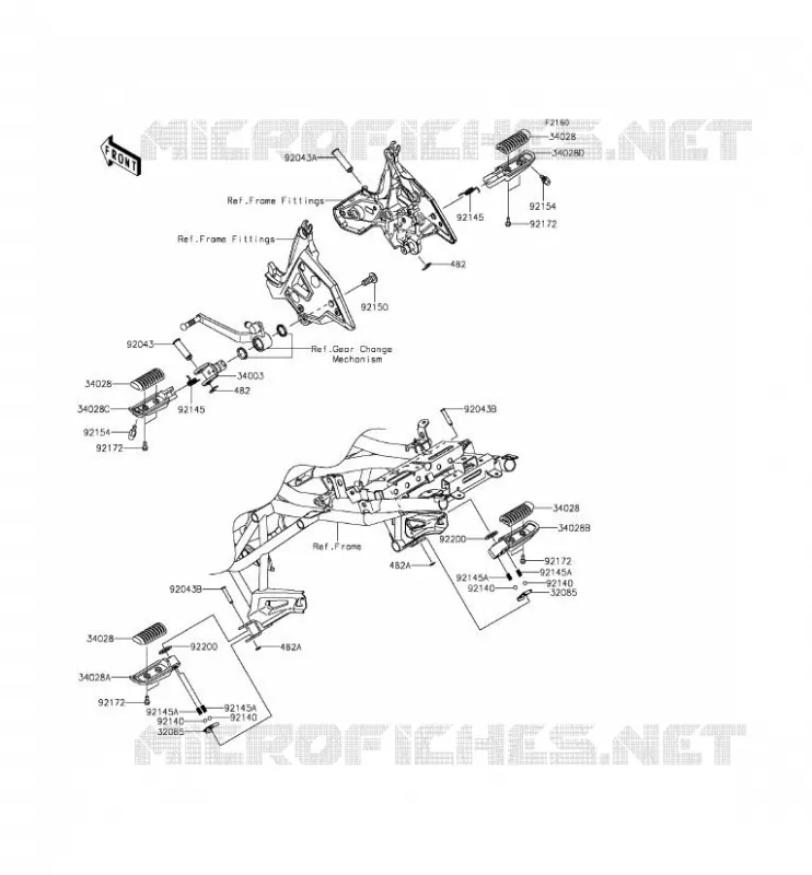 REPOSE PIED Kawasaki MOTOS 650 2015 VERSYS 650  KLE650EFF