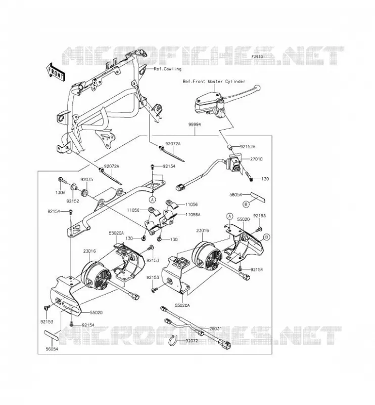 ACCESSOIRE(PHARE ADDITIONEL) Kawasaki MOTOS 650 2015 VERSYS 650  KLE650EFF
