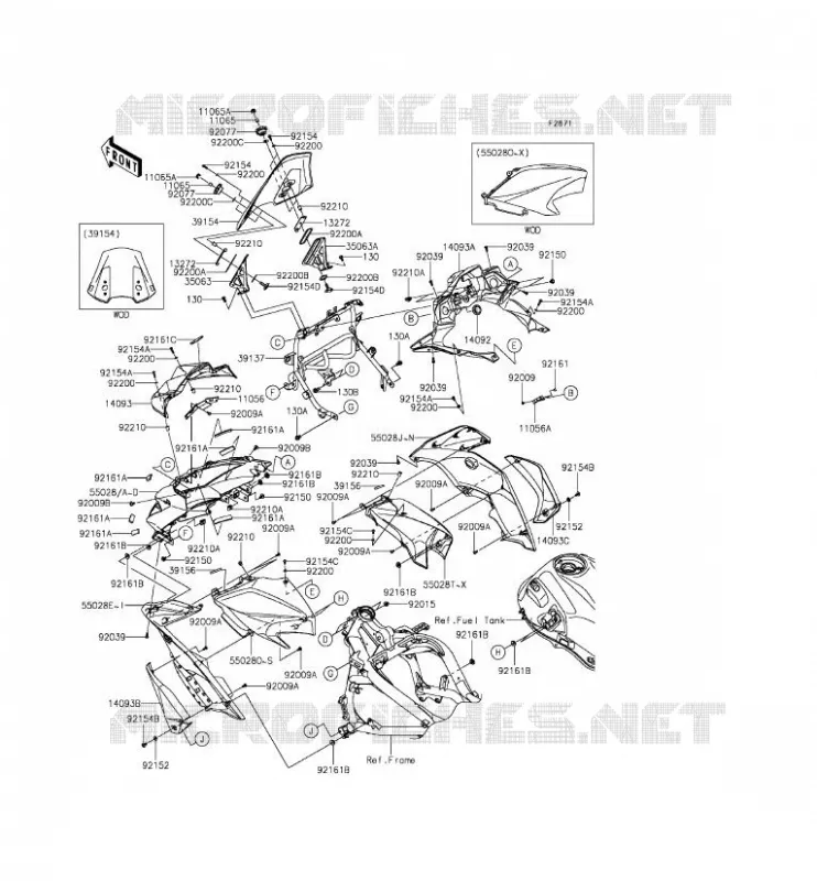 CARENAGE Kawasaki MOTOS 650 2015 VERSYS 650  KLE650EFF