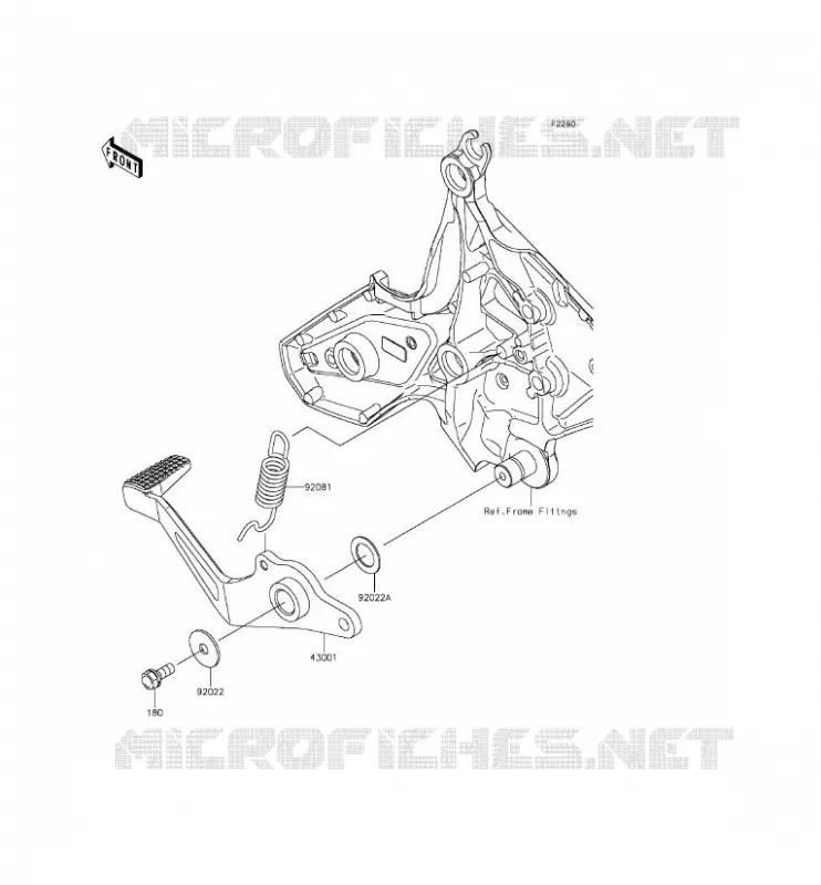 PEDALE DE FREIN Kawasaki MOTOS 650 2015 VERSYS 650  KLE650EFF
