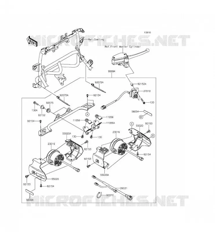 ACCESSOIRE(PHARE ADDITIONEL) Kawasaki MOTOS 650 2015 VERSYS 650 ABS  KLE650FFF