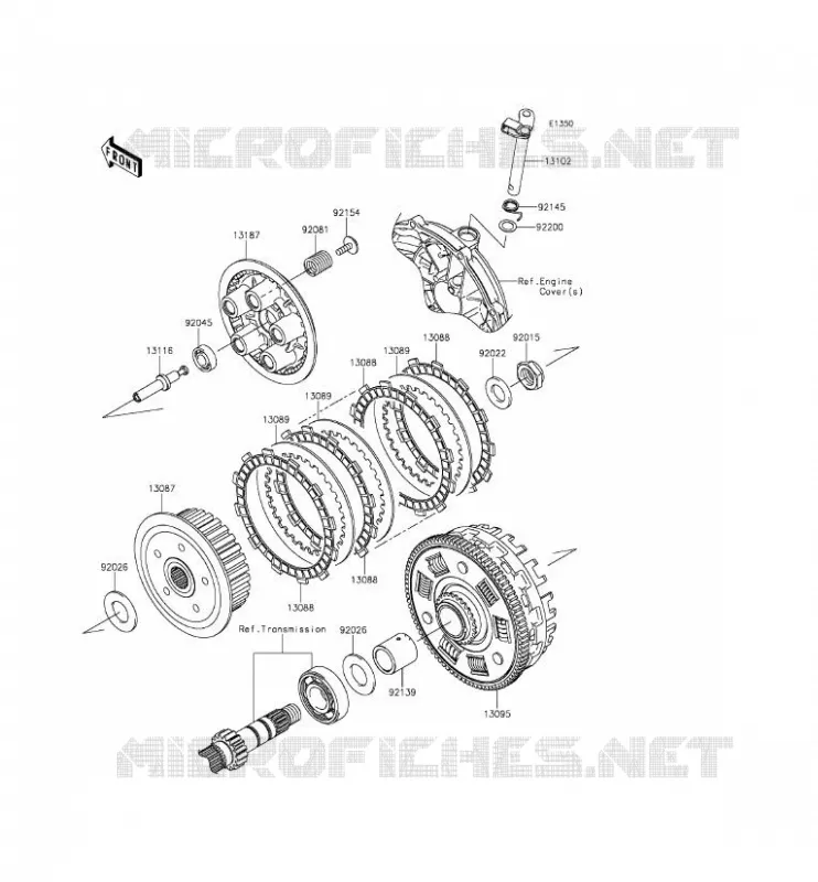 EMBRAYAGE Kawasaki MOTOS 650 2015 VERSYS 650 ABS  KLE650FFF