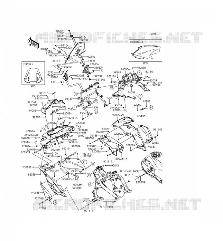 CARENAGE Kawasaki MOTOS 650 2015 VERSYS 650 ABS  KLE650FFF